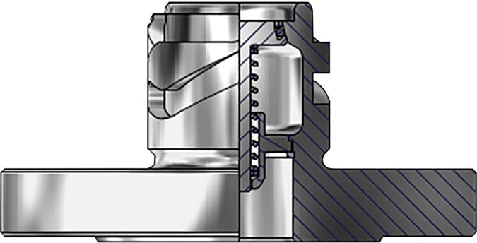 DDEA100SSFL by Dixon Valve | Dry Evotek Adapter | 1" 150# Flange | 59.5mm Body Size | Stainless Steel