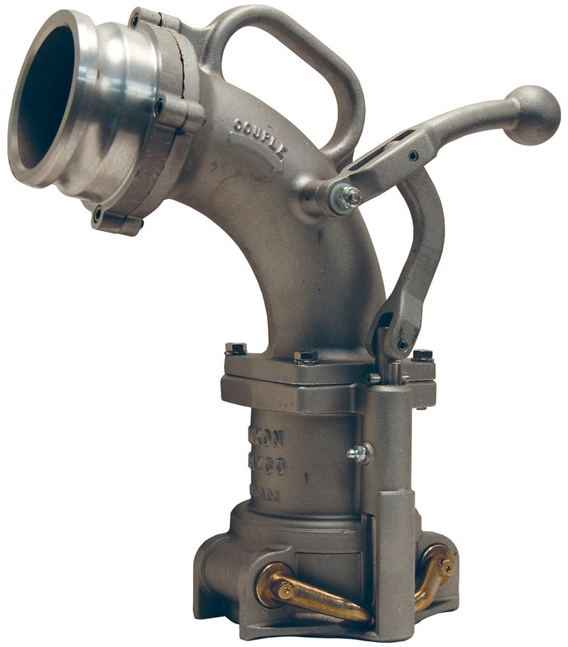 VR6200ANP by Dixon Valve | Dual Point Vapor Recovery Elbow | Ball Lever | 4" Male Adapter Outlet, Ball Lever Handle, Without Poppet Valve | Aluminum