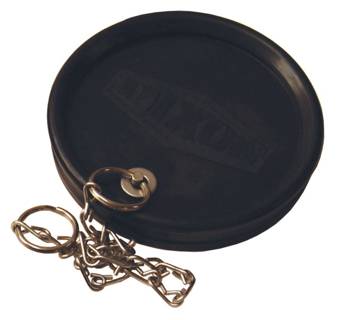 BCP-200 by Dixon Valve | Dust Plug for Dry Disconnect | Bayonet Style | 2" Size | Rubber with Stainless Steel Chain