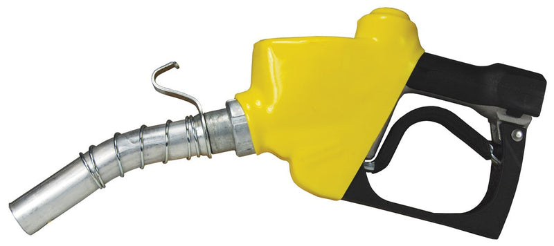 DFN100F-NC by Dixon Valve | Farm and Consumer Diesel Nozzle | UL Listed | 1" NPT Inlet | 1-1/18" Spout Outlet | Yellow Scuff Guard | Aluminum