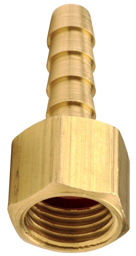 1260404C by Dixon Valve | Female Hose Barb Gasket Seat Insert | 1/4" Female NPSM Swivel x 1/4" Hose ID | Brass