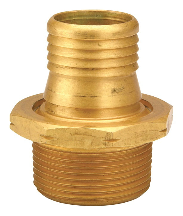 H5232-A by Dixon Valve | Holedall®  API Certified Attached Petroleum Male Coupling | 1-1/2" Male NPT x 1-1/2" Hose ID | Brass