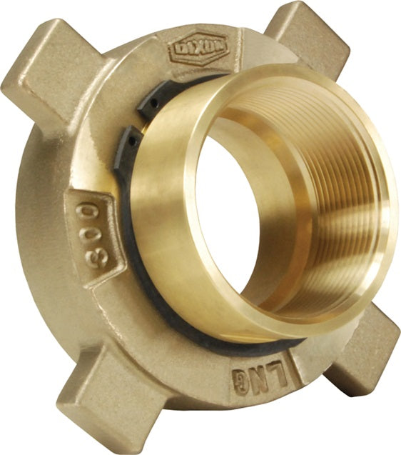 LNG30BRHE-NC by Dixon Valve | Liquid Natural Gas Coupling | 3" Size | LNG30 Hose End With 3" Female NPT Thread | Brass
