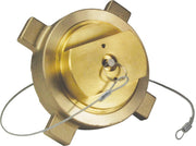 LNG30BRHE by Dixon Valve | Liquid Natural Gas Coupling | 3" Size | LNG30 Hose End With 3" Female NPT Thread / With Plug & Retaining | Brass