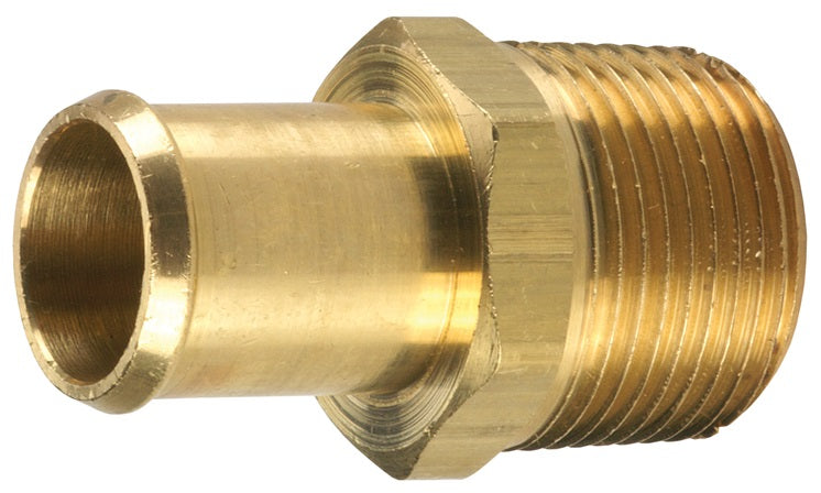 268B1008 by Dixon Valve | Male Beaded Hose Barb Insert | 1/2" Male NPTF x 5/8" Hose ID | Brass