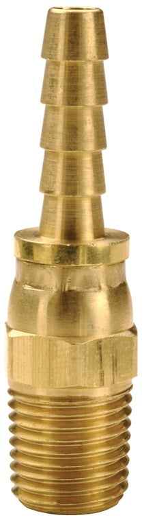 1030404C by Dixon Valve | Male Hose Barb Insert | 1/4" Male NPTF Swivel x 1/4" Hose ID | Brass