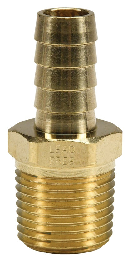 1020606CLF by Dixon Valve | Male Hose Barb Insert | 3/8" Male NPTF x 3/8" Hose ID | Lead-Free Brass