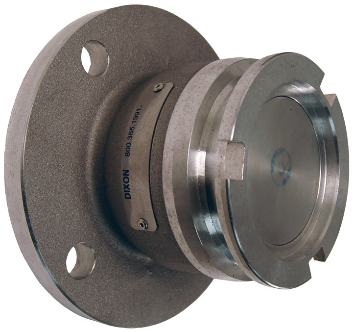 DDA200ALFL by Dixon Valve | MannTek Dry Disconnect Adapter | Tank Unit | 2" 150# ASA Flange x 70mm Body Size | Aluminum