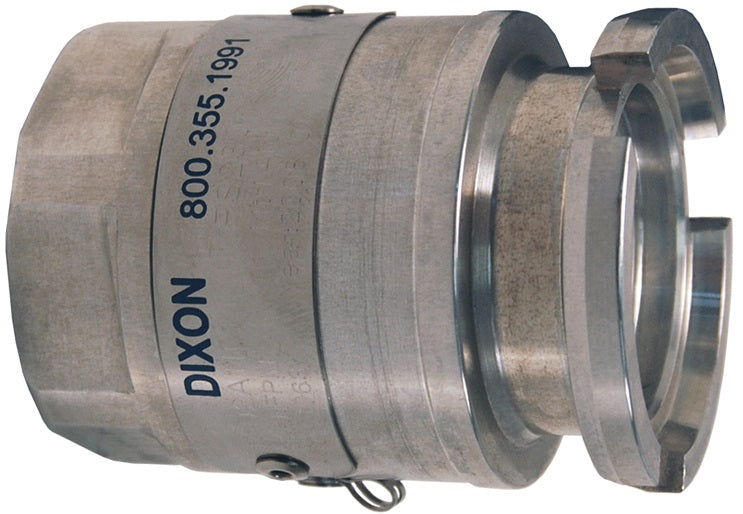 DDA200AL by Dixon Valve | MannTek Dry Disconnect Adapter | Tank Unit | 2" Female NPT x 70mm Body Size | Aluminum