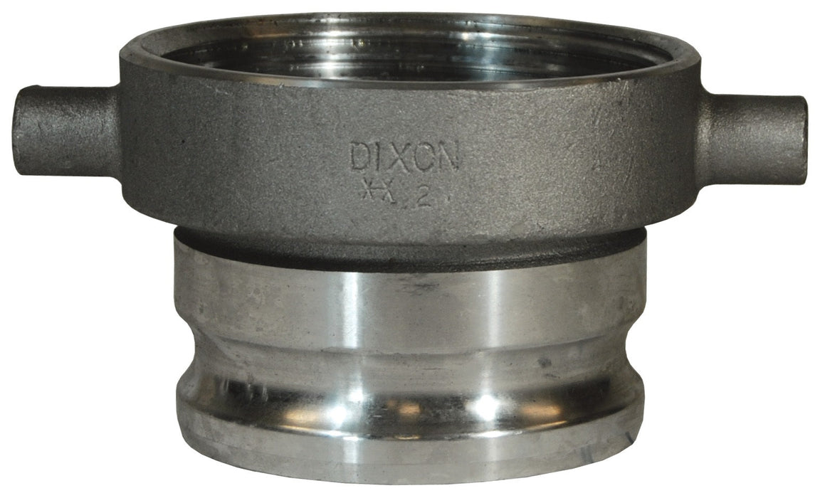 400-TCA-AL by Dixon Valve | Tank Car Adapter | 4" Adapter x 5" Railroad Tank Car Thread | Aluminum