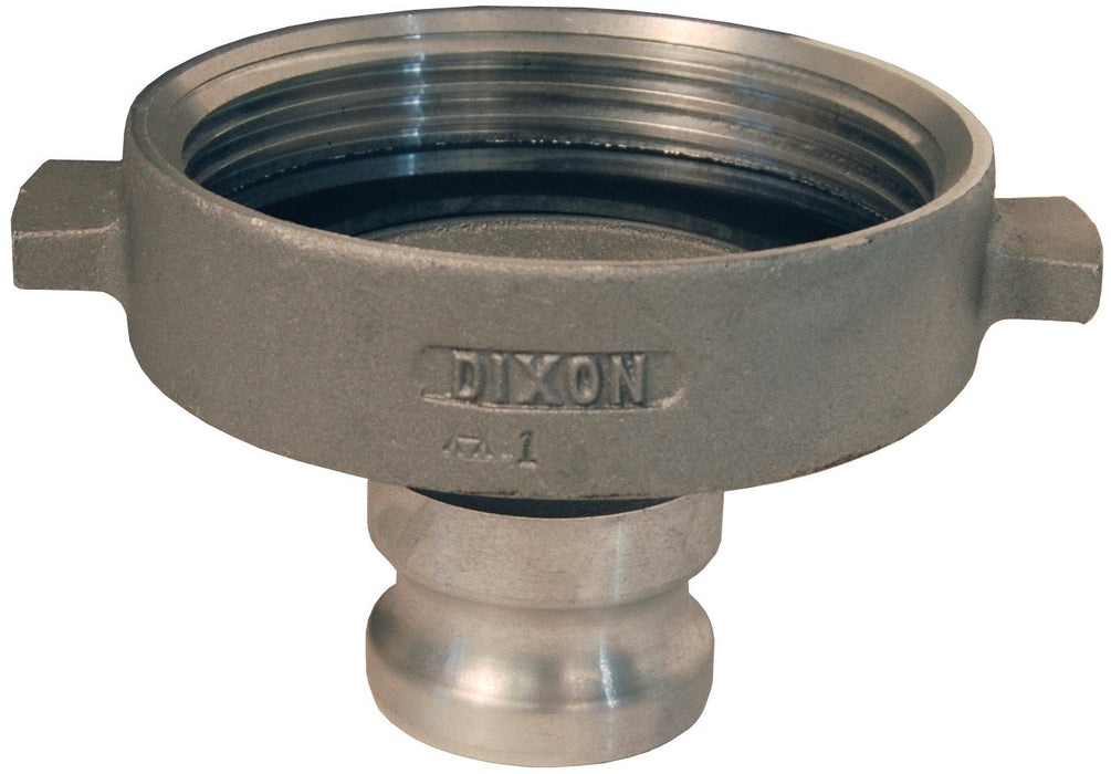 200-TCA-AL by Dixon Valve | Tank Car Adapter | 2" Adapter x 5" Railroad Tank Car Thread | Aluminum