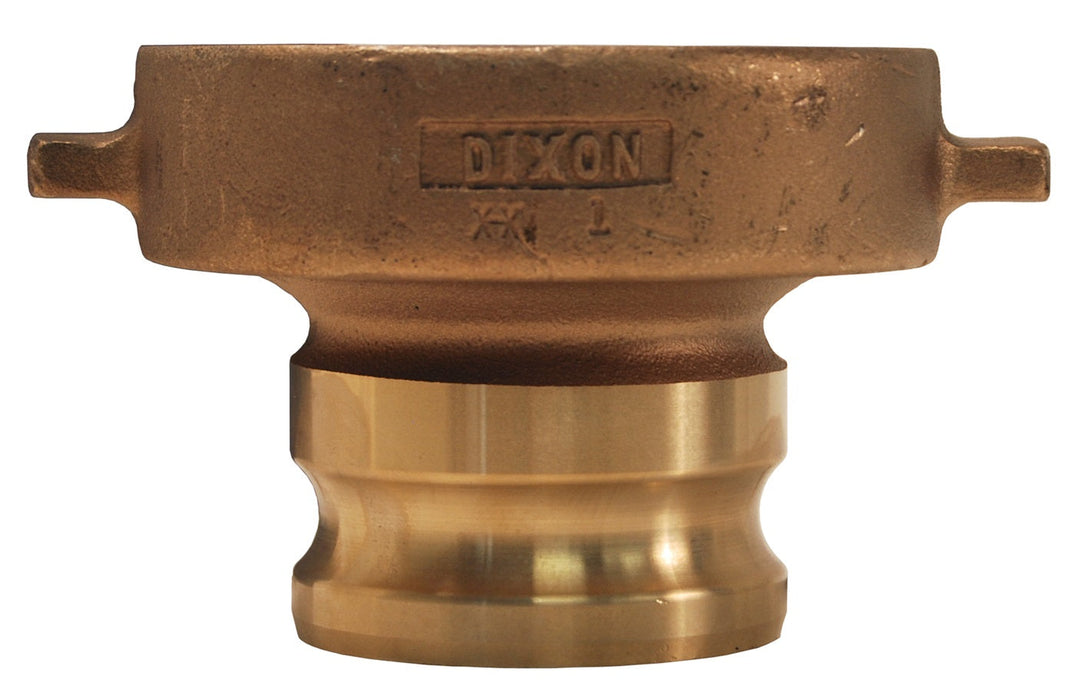 400-TCA-BR by Dixon Valve | Tank Car Adapter | 4" Adapter x 5" Railroad Tank Car Thread | Brass