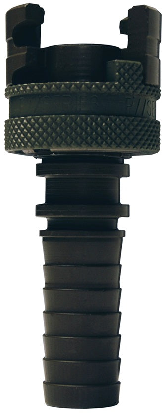 4PS6-9 by Dixon Valve | Pneumatic Quick Disconnect Coupling | Dual-Lock P-Series | Hose Barb | 3/4" Hose ID x 1/2" Body Size | Socket | Nitrile Seal | Steel/PTFE Coating