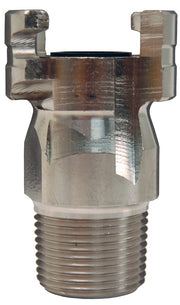 P4M6-S by Dixon Valve | Pneumatic Quick Disconnect Coupling | Dual-Lock P-Series | 3/4" Male NPTF x 1/2" Body Size | Plug | Nitrile Seal | 303 Stainless Steel