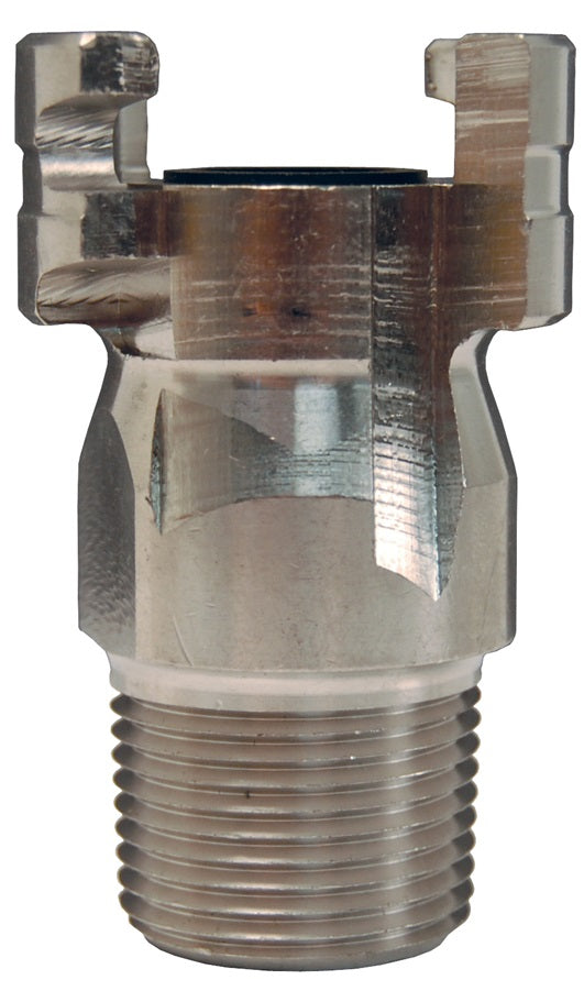 P4M6-S by Dixon Valve | Pneumatic Quick Disconnect Coupling | Dual-Lock P-Series | 3/4" Male NPTF x 1/2" Body Size | Plug | Nitrile Seal | 303 Stainless Steel