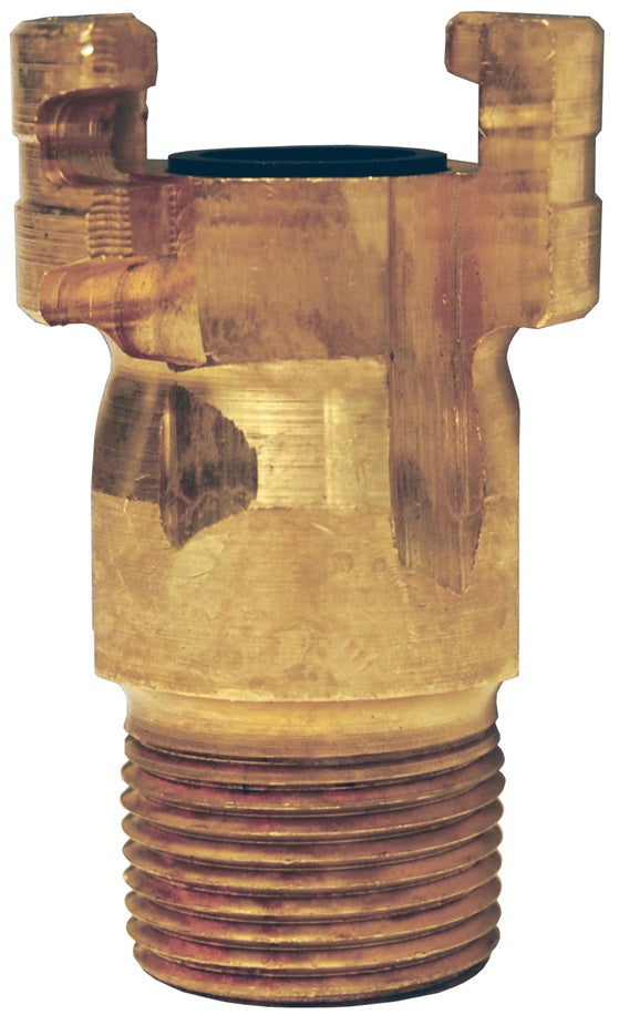 P4M6-B by Dixon Valve | Pneumatic Quick Disconnect Coupling | Dual-Lock P-Series | 3/4" Male NPTF x 1/2" Body Size | Plug | Nitrile Seal | Brass