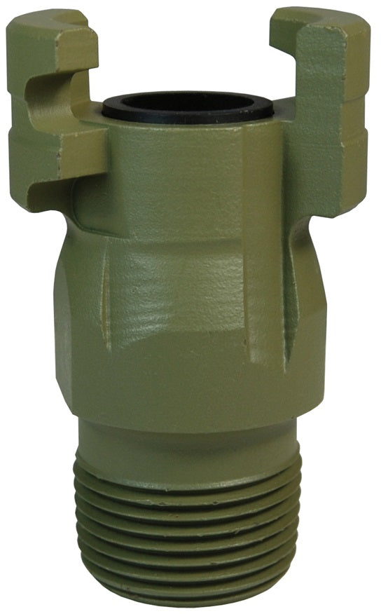P4M6-9 by Dixon Valve | Pneumatic Quick Disconnect Coupling | Dual-Lock P-Series | 3/4" Male NPTF x 1/2" Body Size | Plug | Nitrile Seal | Steel/PTFE Coating