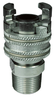 4PM6-S by Dixon Valve | Pneumatic Quick Disconnect Coupling | Dual-Lock P-Series | 3/4" Male NPTF x 1/2" Body Size | Socket | Nitrile Seal | 303 Stainless Steel