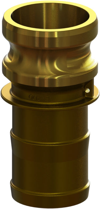 E-BR-500 by Campbell Fittings | Standard Cobra Cam & Groove Coupling | Type E | 5" Adapter x 5" Hose Shank | Brass