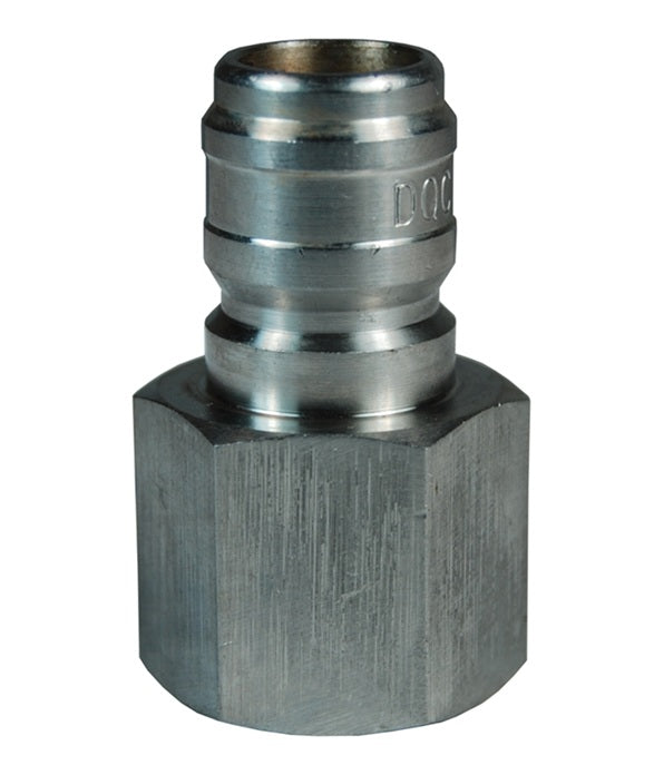 E3F3-S by Dixon Valve | Hydraulic Quick Disconnect Coupling | E-Series | 3/8" Female NPTF x 3/8" Straight-Through Interchange | Plug | 303 Stainless Steel