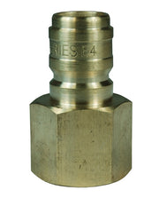 E8F8-B by Dixon Valve | Hydraulic Quick Disconnect Coupling | E-Series | 1" Female NPTF x 1" Straight-Through Interchange | Plug | Brass