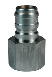 E1F1 by Dixon Valve | Hydraulic Quick Disconnect Coupling | E-Series | 1/8" Female NPTF x 1/8" Straight-Through Interchange | Plug | Steel