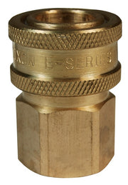 12EF12-B by Dixon Valve | Hydraulic Quick Disconnect Coupling | E-Series | 1-1/2" Female NPTF x 1-1/2" Straight-Through Interchange | Socket | Nitrile Seal | Brass
