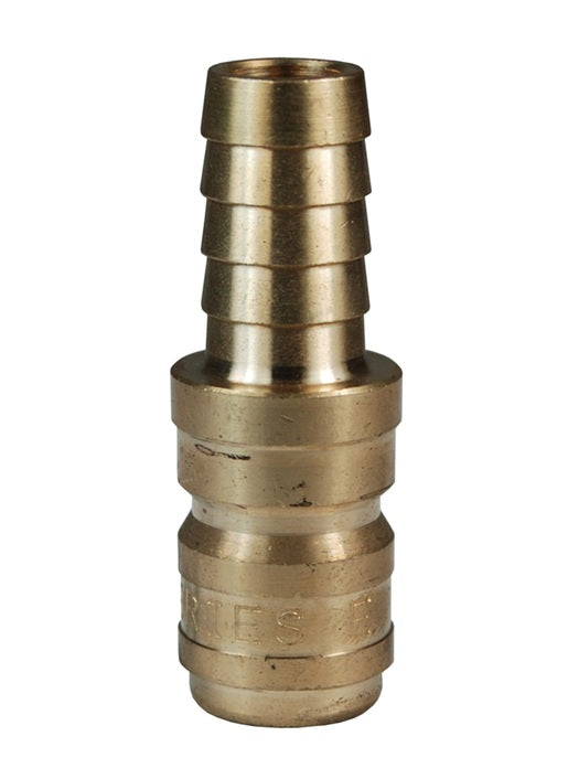 E8S8-B by Dixon Valve | Hydraulic Quick Disconnect Coupling | E-Series | Hose Barb | 1" Hose ID x 1" Straight-Through Interchange | Plug | Brass