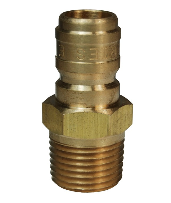 E16M16-B by Dixon Valve | Hydraulic Quick Disconnect Coupling | E-Series | 2" Male NPTF x 2" Straight-Through Interchange | Plug | Brass