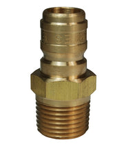 E6M6-B by Dixon Valve | Hydraulic Quick Disconnect Coupling | E-Series | 3/4" Male NPTF x 3/4" Straight-Through Interchange | Plug | Brass