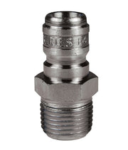 E1M1 by Dixon Valve | Hydraulic Quick Disconnect Coupling | E-Series | 1/8" Male NPTF x 1/8" Straight-Through Interchange | Plug | Steel