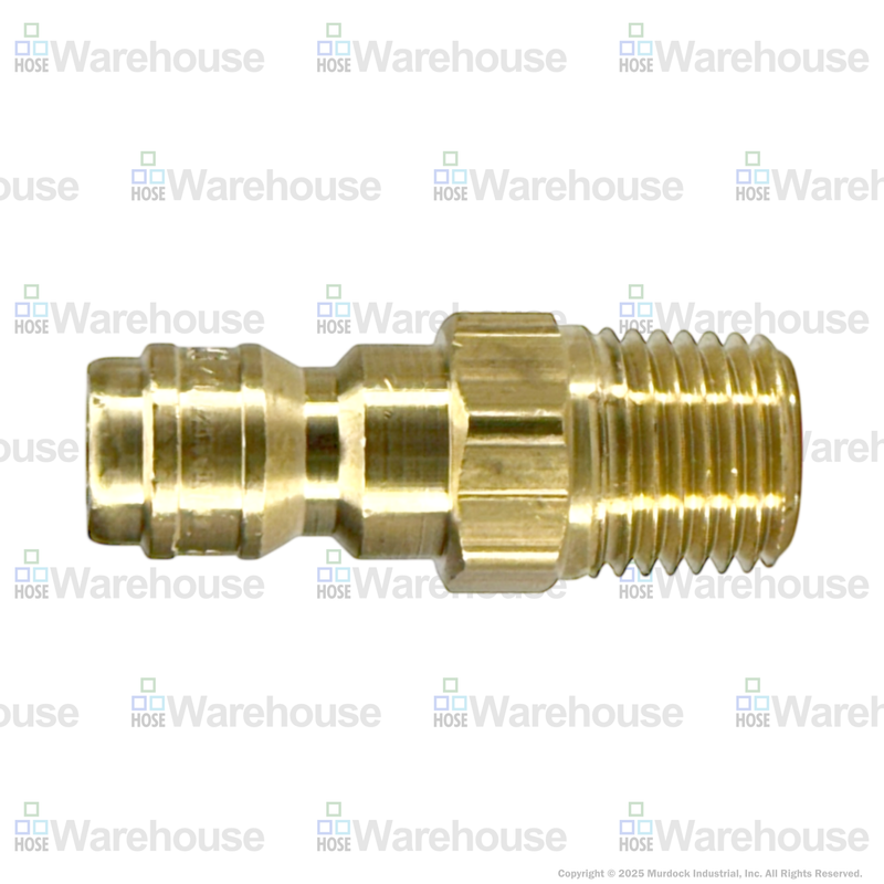 E2M2-B by Dixon Valve | Hydraulic Quick Disconnect Coupling | E-Series | 1/4" Male NPTF x 1/4" Straight-Through Interchange | Plug | Brass