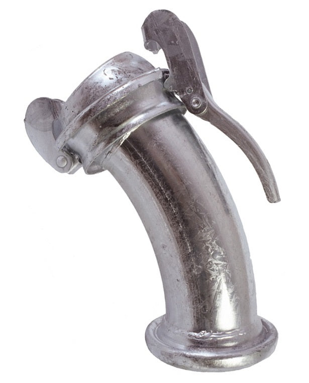 EL3156-45 by Dixon Valve | Type B (Bauer Style) Quick Connect Fitting | 6" Size | 45° Elbow | Male x Female | Galvanized Steel