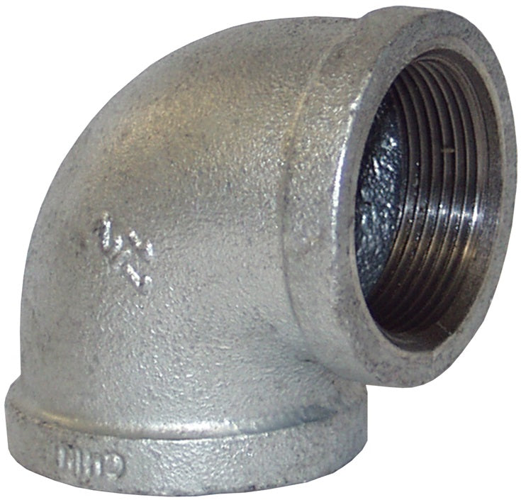 EL90400G by Dixon Valve | Pipe Adapter | 90° Elbow | 4" Female NPT x 4" Female NPT | 150# Galvanized Iron