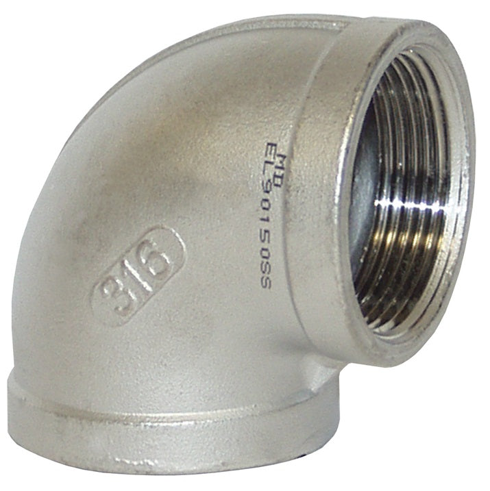 EL90125SS by Dixon Valve | Pipe Adapter | 90° Elbow | 1-1/4" Female NPT x 1-1/4" Female NPT | 150# 316 Stainless Steel