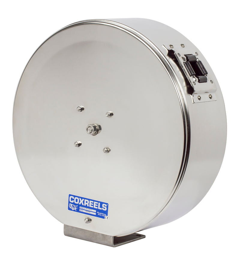 ENL-N-350-SS by Coxreels | EN-SS Series | 300 PSI Enclosed Spring Driven Hose Reel | 3/8" Hose ID, 3/8" FNPT Inlet | Stainless Steel | 50ft Capacity, Hose Not Included