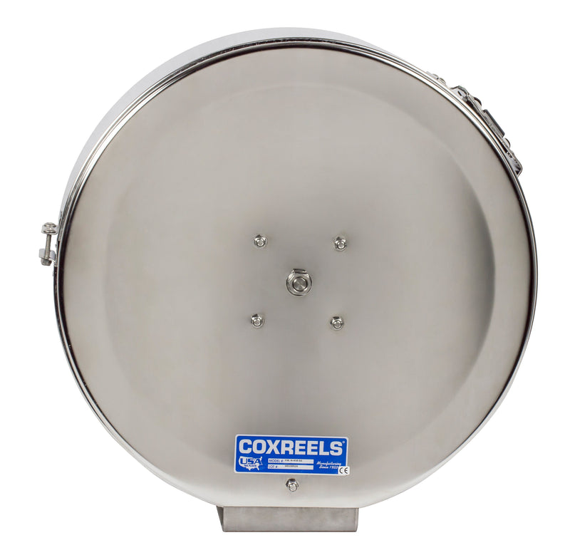 ENML-N-450-SS by Coxreels | EN-SS Series | 2,500 PSI Enclosed Spring Driven Hose Reel | 1/2" Hose ID, 1/2" FNPT Inlet | Stainless Steel | 50ft Capacity, Hose Not Included