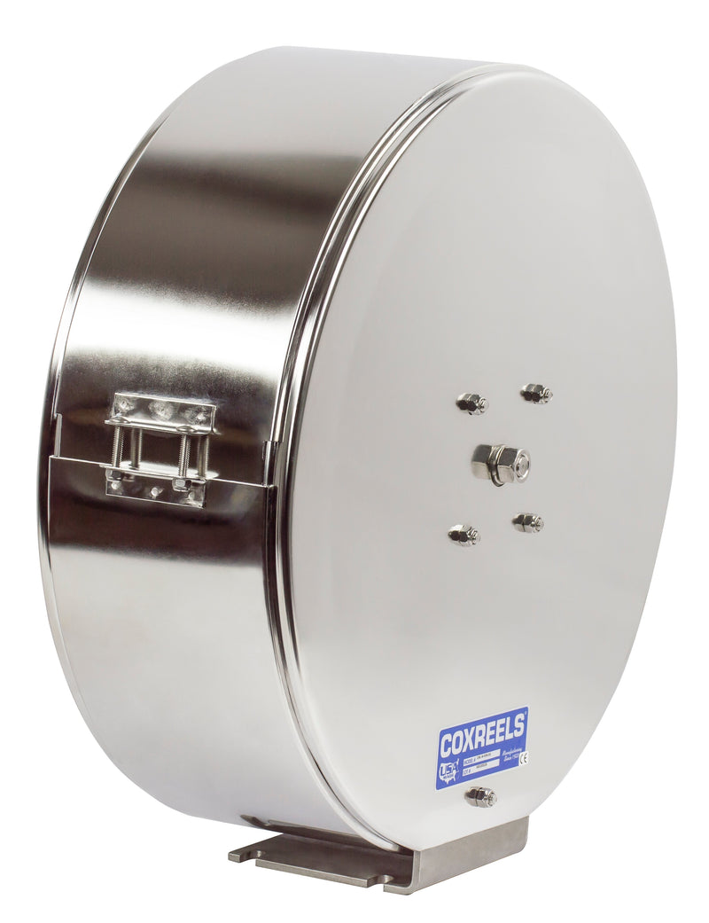 ENML-N-335-SS by Coxreels | EN-SS Series | 3,000 PSI Enclosed Spring Driven Hose Reel | 3/8" Hose ID, 3/8" FNPT Inlet | Stainless Steel | 35ft Capacity, Hose Not Included