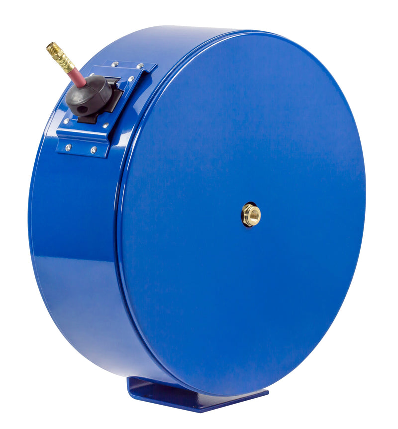 EN-N-325 by Coxreels | EN Series | 300 PSI Enclosed Spring Driven Hose Reel for Air & Water | 3/8" Hose ID, 3/8" FNPT Inlet x 3/8" MNPT Hose End | Steel | 25ft PVC Hose Included