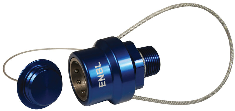 ENBL-P5 by Dixon Valve | FloMAX High Flow 3/4"-Series | Nozzle with Plug | 3/4" Male NPT | Navy | Anodized Aluminum