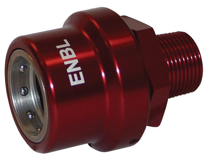 ENBL by Dixon Valve | FloMAX Standard-Series | Engine Oil Nozzle | with Ball Lock | 3/4" Male NPT | Red | Anodized Aluminum