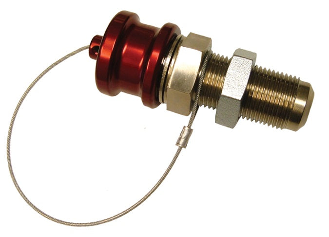 ERJ-C by Dixon Valve | FloMAX Standard-Series | Engine Oil Receiver | with JIC Bulkhead Base and Cap | 3/4" Male JIC | Red | Anodized Aluminum