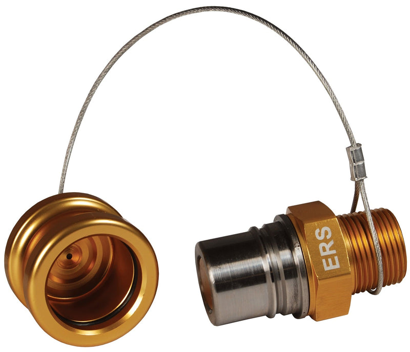ERS-C2 by Dixon Valve | FloMAX High Flow 3/4"-Series | Receiver with Cap | 3/4" Male NPT | Gold | Anodized Aluminum