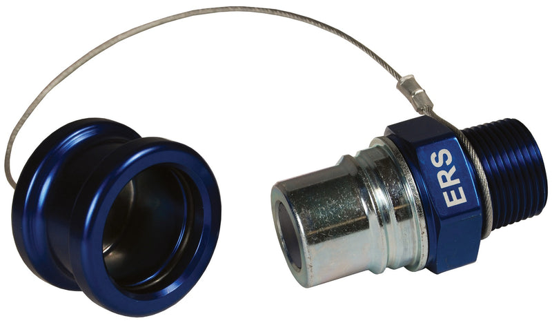 ERS-C5 by Dixon Valve | FloMAX High Flow 3/4"-Series | Receiver with Cap | 3/4" Male NPT | Navy | Anodized Aluminum