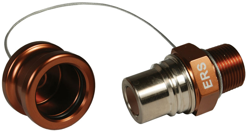ERS-C6 by Dixon Valve | FloMAX High Flow 3/4"-Series | Receiver with Cap | 3/4" Male NPT | Copper | Anodized Aluminum