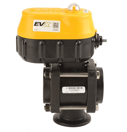 EVX200BL by Banjo | EVX Bolted Port Bottom Load Electric Valve | Standard Port | 2" Pipe Size | 1-1/2" Opening Thru Ball | FKM Seals | Polypropylene