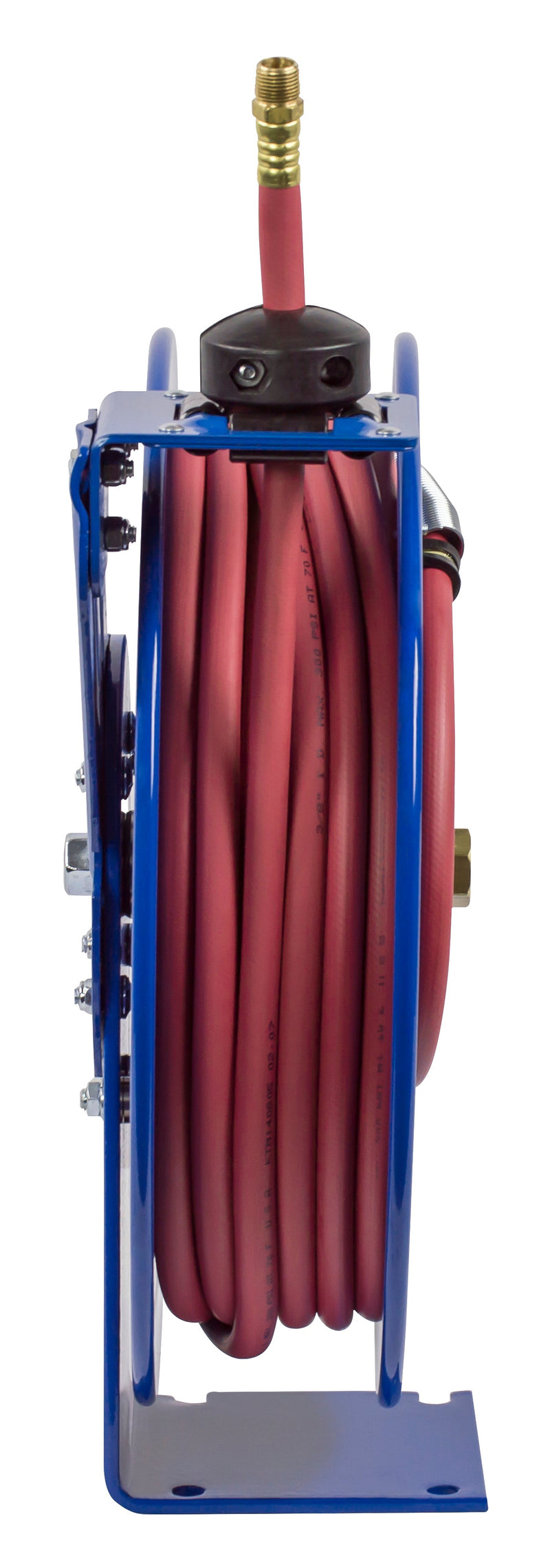 EZ-P-LP-150 by Coxreels | EZ-P Series | 300 PSI EZ-Coil Safety Spring Driven Hose Reel for Air & Water | 1/4" Hose ID, 1/4" FNPT Inlet x 1/4" MNPT Hose End | Steel | 50ft PVC Hose Included