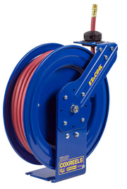EZ-P-LP-330 by Coxreels | EZ-P Series | 300 PSI EZ-Coil Safety Spring Driven Hose Reel for Air & Water | 3/8" Hose ID, 3/8" FNPT Inlet x 3/8" MNPT Hose End | Steel | 30ft PVC Hose Included