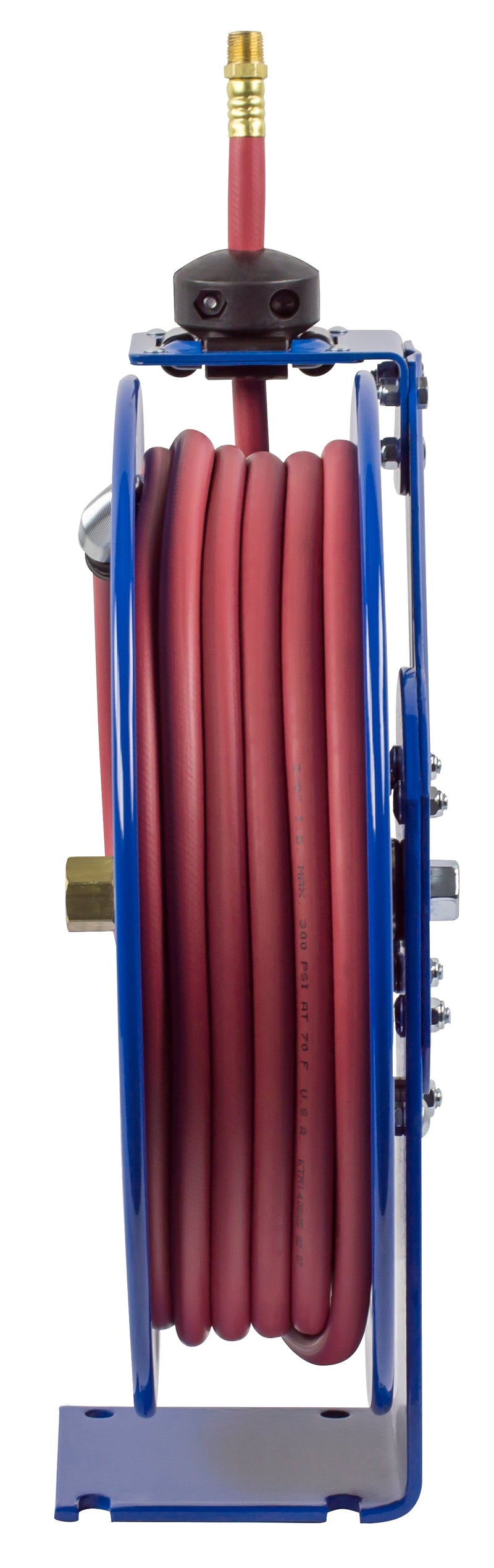 EZ-P-LP-430 by Coxreels | EZ-P Series | 300 PSI EZ-Coil Safety Spring Driven Hose Reel for Air & Water | 1/2" Hose ID, 1/2" FNPT Inlet x 1/2" MNPT Hose End | Steel | 30ft PVC Hose Included