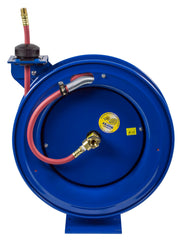 EZ-P-LP-450 by Coxreels | EZ-P Series | 300 PSI EZ-Coil Safety Spring Driven Hose Reel for Air & Water | 1/2" Hose ID, 1/2" FNPT Inlet x 1/2" MNPT Hose End | Steel | 50ft PVC Hose Included
